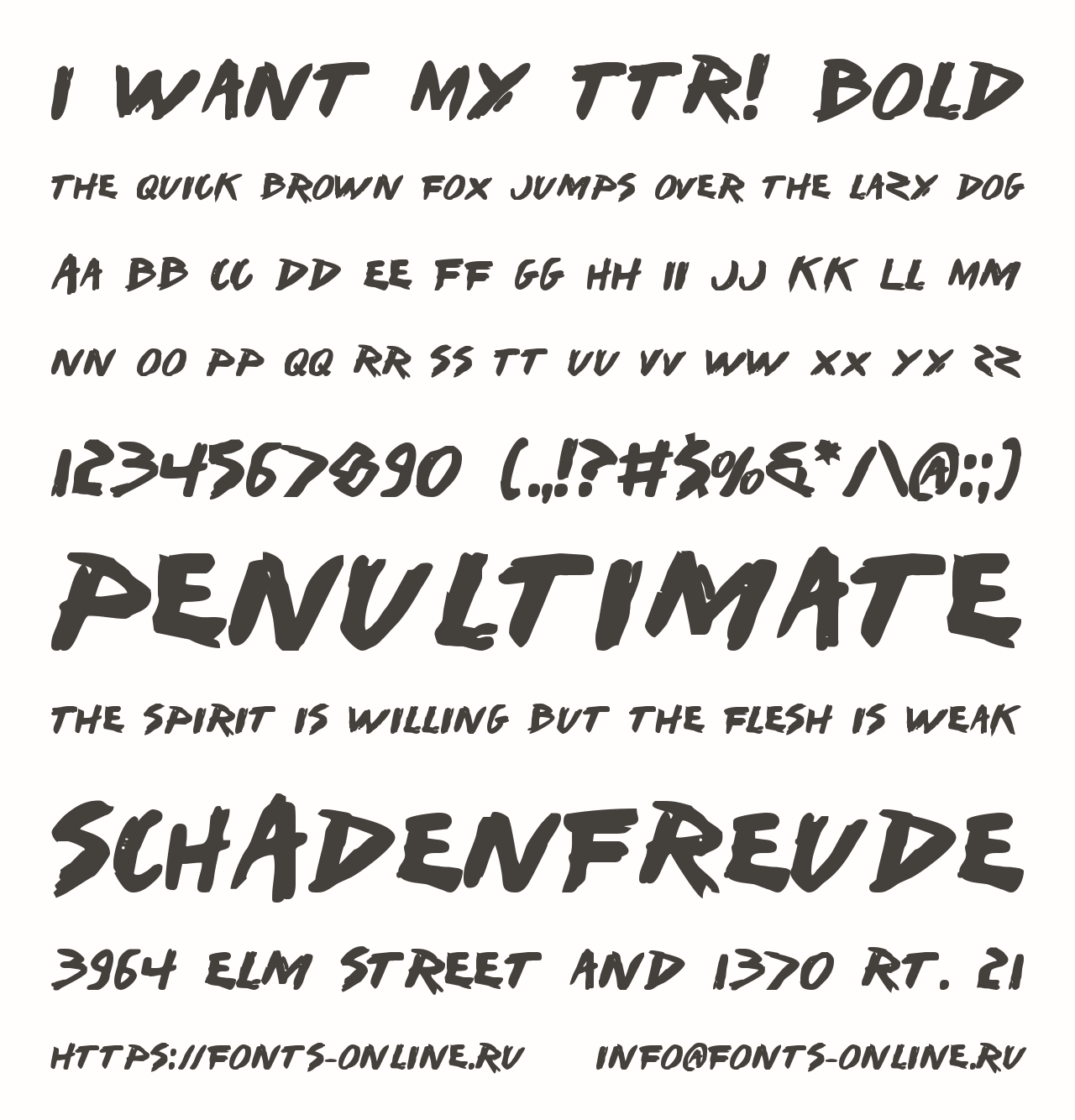 I Want My TTR! Bold Free Font Download